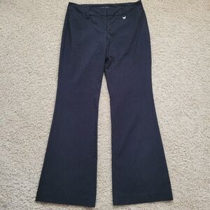 NY & Co Stretch Black Trouser Dress Pants with Gray Stripe 6